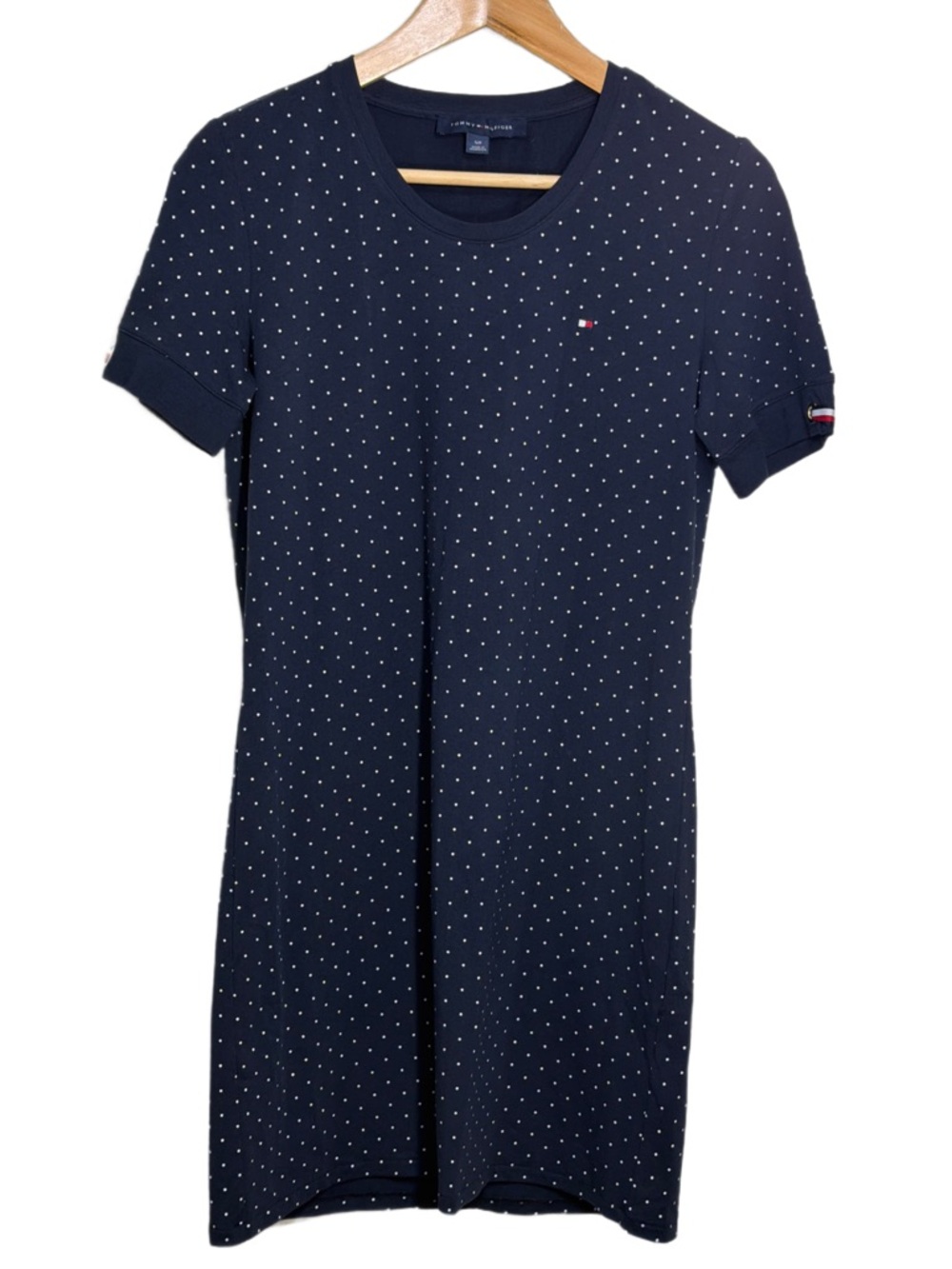 Tommy Hilfiger Navy Micro Dot Tee Dress